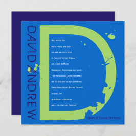 D Initiaal Collectie Bar bat Mitzvah Uitnodiging