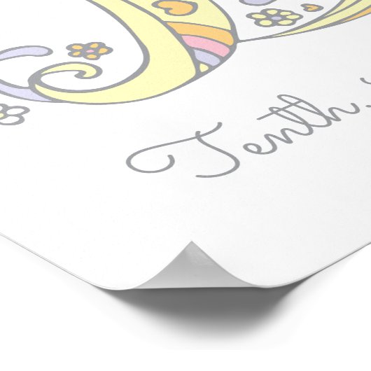 D initiaal Dixie meisjes naam poster (Hoek)