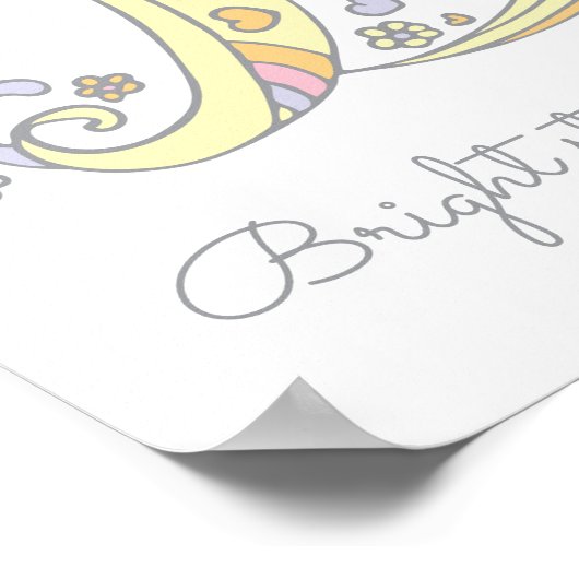 D initiaal Djinda meisjes naam poster (Hoek)