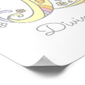 D initiaal Dyvah meisjes naam poster (Hoek)