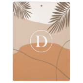 D - Initiaal Monogram Letter D Abstract Design Klembord (Achterkant)