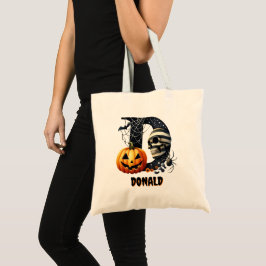 D Initiaal Trick or treat Schattige Halloween Snoe Tote Bag