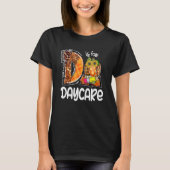 D Is For Daycare Leopard Pumpkin Teacher Fall Than T-shirt (Voorkant)