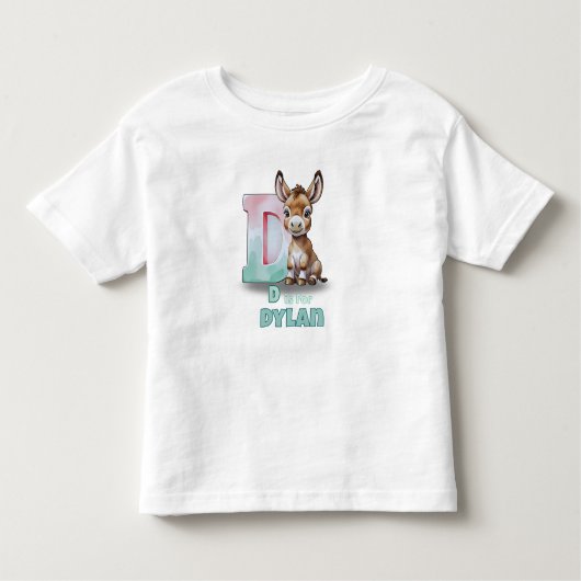 D is for Dylan – Personalized Toddler T-Shirt (Voorkant)