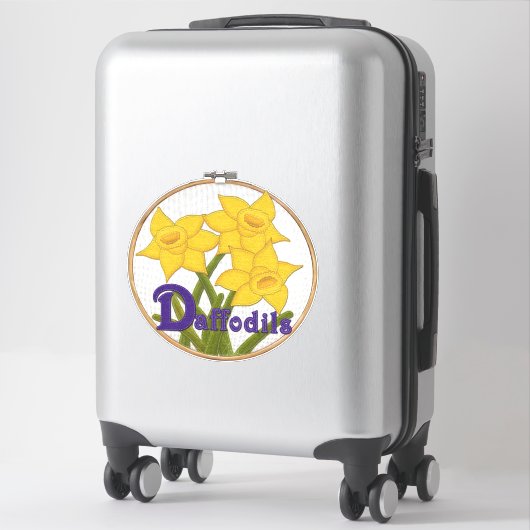 D is voor Daffodils Felt Kijk Flowers Sticker (Koffer)