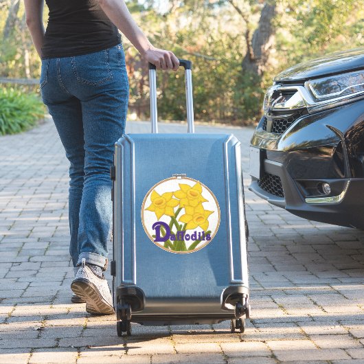 D is voor Daffodils Felt Kijk Flowers Sticker (Koffer Insitu)