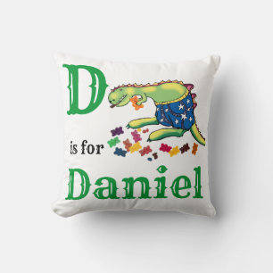 D is voor Daniel babyjongen  Kussen