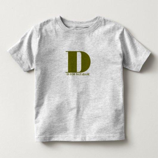 D is voor database kinder shirts (Voorkant)