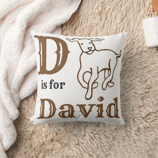 D is voor David Baby boy Kussen (Deken)