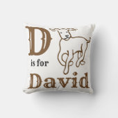D is voor David Baby boy Kussen (Voorkant)