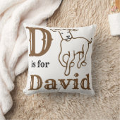 D is voor David baby jongen  Kussen (Deken)