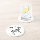 D is voor Deer Zandsteen Onderzetter (Zijkant)