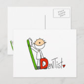 D is voor Dentist Briefkaart (Voorkant / Achterkant)