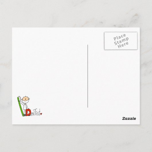 D is voor Dentist Briefkaart (Achterkant)