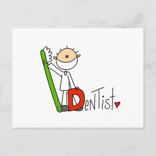 D is voor Dentist Briefkaart (Voorkant)