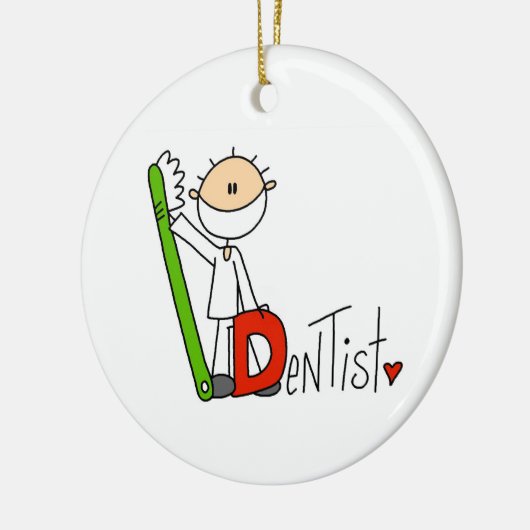 D is voor Dentist Keramisch Ornament (Links)