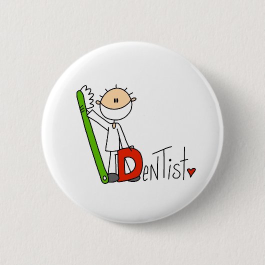 D is voor Dentist Ronde Button 5,7 Cm (Voorkant)