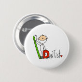 D is voor Dentist Ronde Button 5,7 Cm (Voorkant /achterkant)