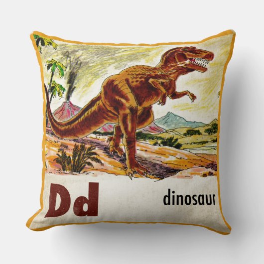 D is voor Dinosaur Kussen (Voorkant)