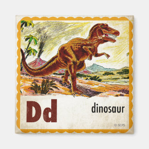 D is voor Dinosaur Magneet