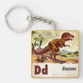 D is voor Dinosaur Sleutelhanger (Voorkant)