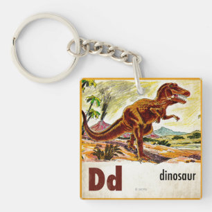 D is voor Dinosaur Sleutelhanger