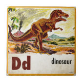 D is voor Dinosaur Tegeltje (Voorkant)