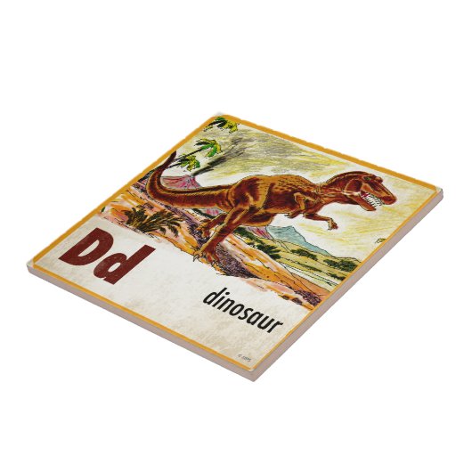 D is voor Dinosaur Tegeltje (Zijkant)