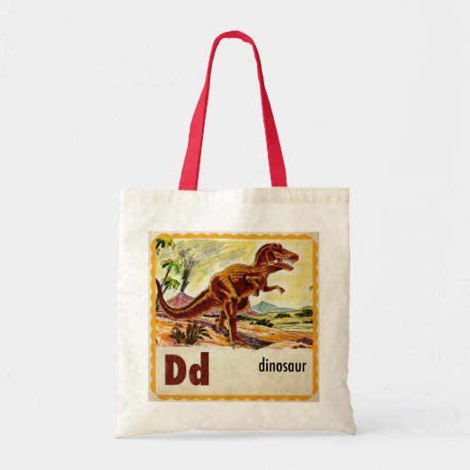 D is voor Dinosaur Tote Bag (Voorkant)