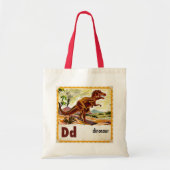 D is voor Dinosaur Tote Bag (Voorkant)