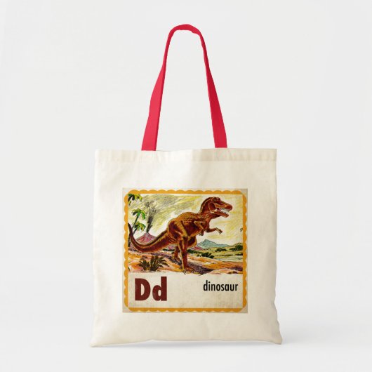 D is voor Dinosaur Tote Bag (Voorkant)