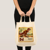 D is voor Dinosaur Tote Bag (Voorkant (product))