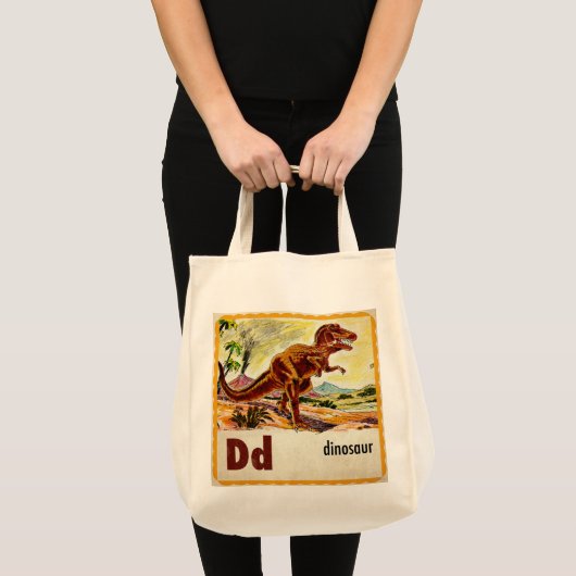 D is voor Dinosaur Tote Bag (Voorkant (product))