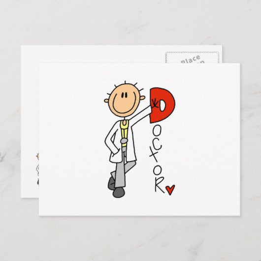 D is voor Doctor Briefkaart (Voorkant / Achterkant)