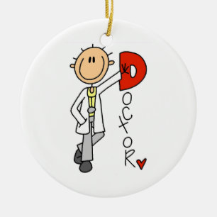 D is voor Doctor Keramisch Ornament