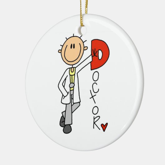 D is voor Doctor Keramisch Ornament (Links)