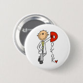 D is voor Doctor Ronde Button 5,7 Cm (Voorkant /achterkant)
