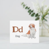 D is voor Dog - Alphabet Flash Kaart (Staand voorkant)