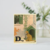 D is voor Dog Golden Retriever en Terrier Alphabet Briefkaart (Staand voorkant)