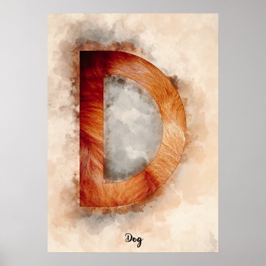 D is voor Dog Poster (Voorkant)