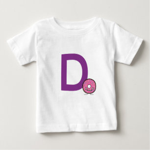 D is voor Donut dessert roze gefrituurde ijsschare