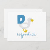 D is voor Duck Briefkaart (Voorkant / Achterkant)