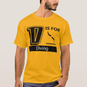 D is voor duiken t-shirt (Voorkant)