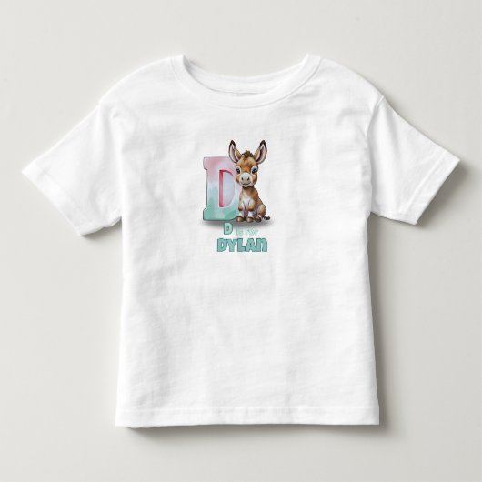 D is voor Dylan – Persoonlijk T-shirt voor peuters (Voorkant)