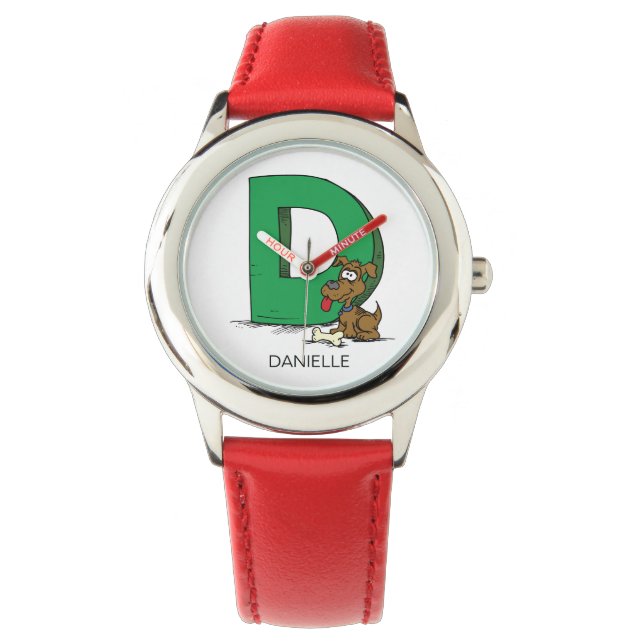 D is voor het Kind van de __ douanenaam Horloge (Voorkant)