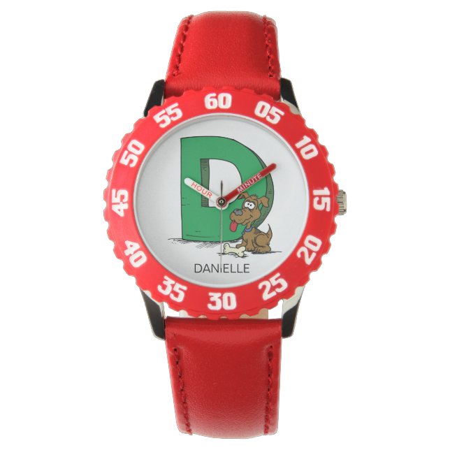 D is voor het Kind van de __ douanenaam Horloge (Voorkant)