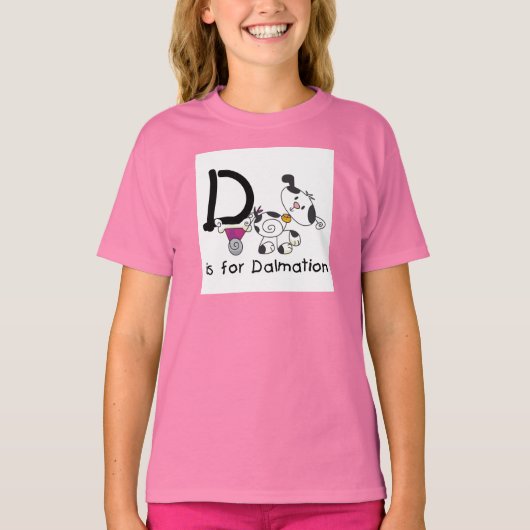 D is voor T-shirts Dalmation en Giften (Voorkant)