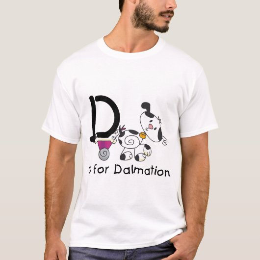 D is voor T-shirts Dalmation en Giften (Voorkant)