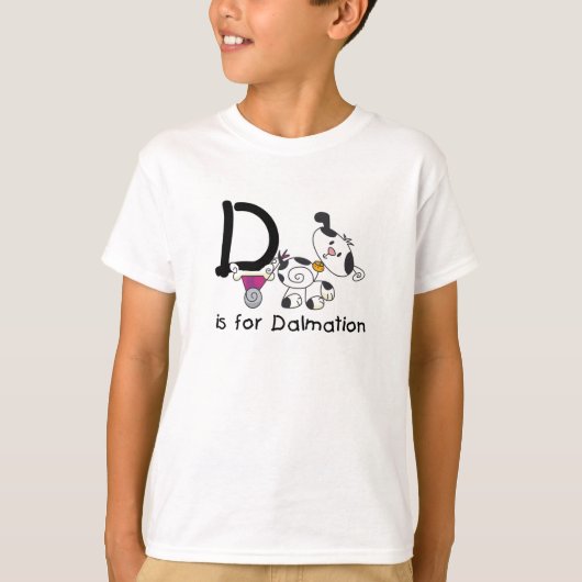 D is voor T-shirts Dalmation en Giften (Voorkant)