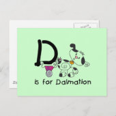 D is voor T-shirts Dalmation en Giften Briefkaart (Voorkant / Achterkant)